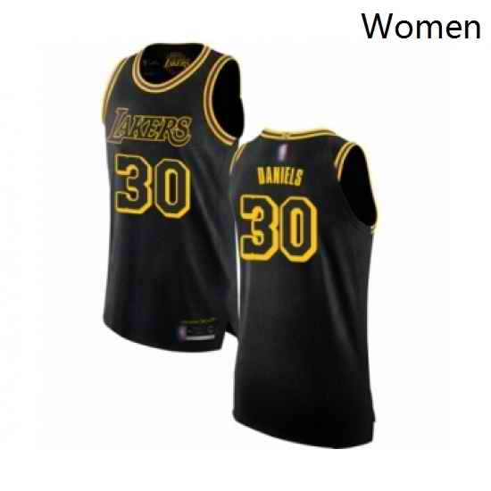 Womens Los Angeles Lakers 30 Troy Daniels Swingman Black Basketball Jersey City Edition